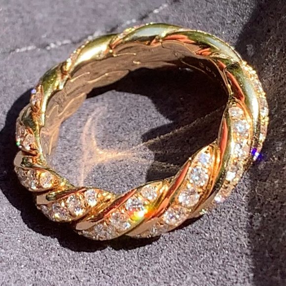 SOLD     David Yurman 18k Diamond Band - Picture 7 of 11